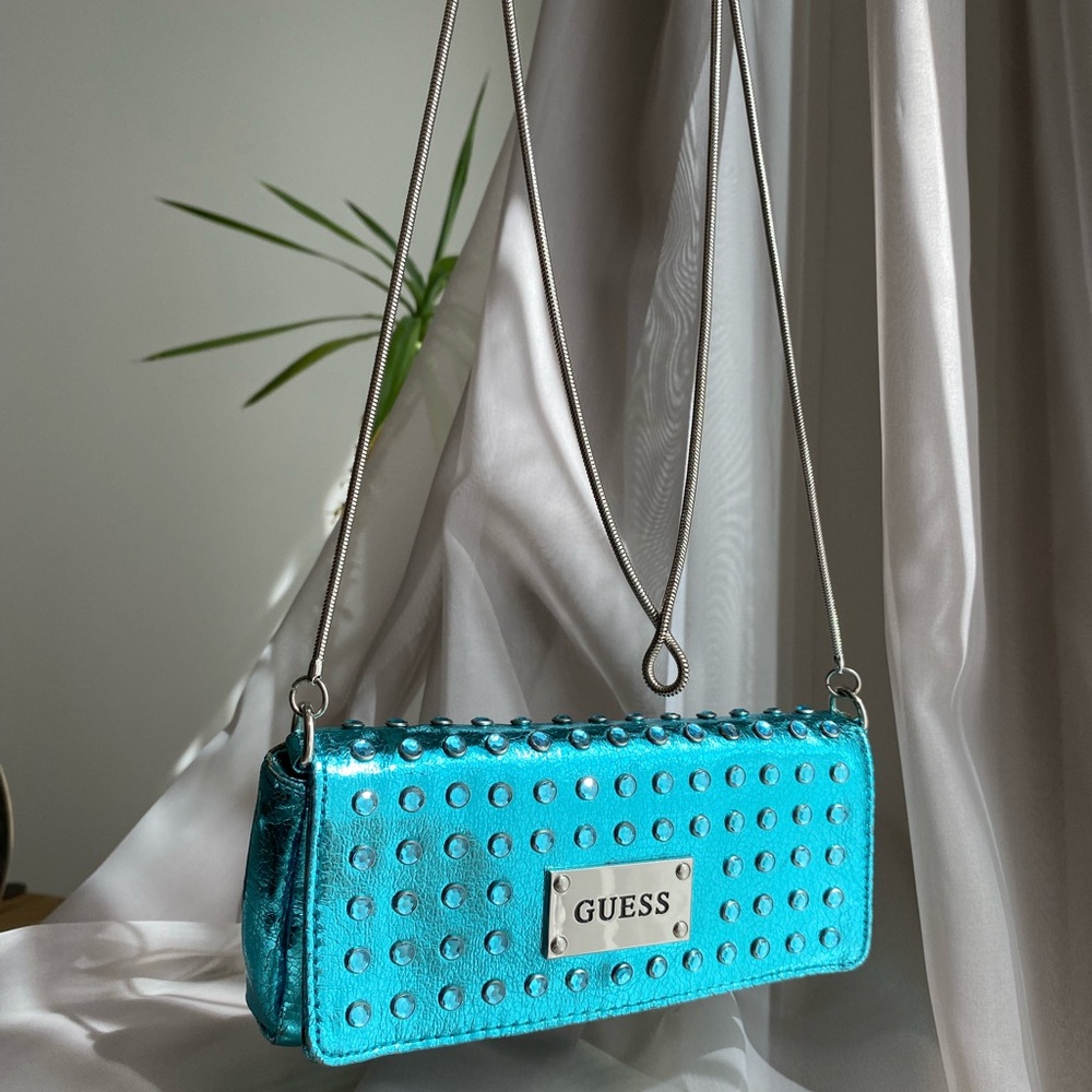 SOLD! GUESS Turquoise Studded Women's Bag